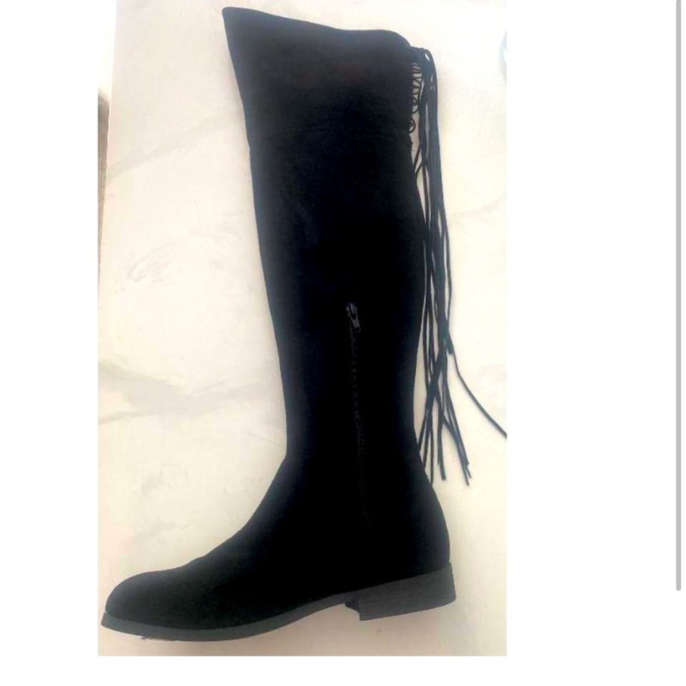 Faux suede boots size 8